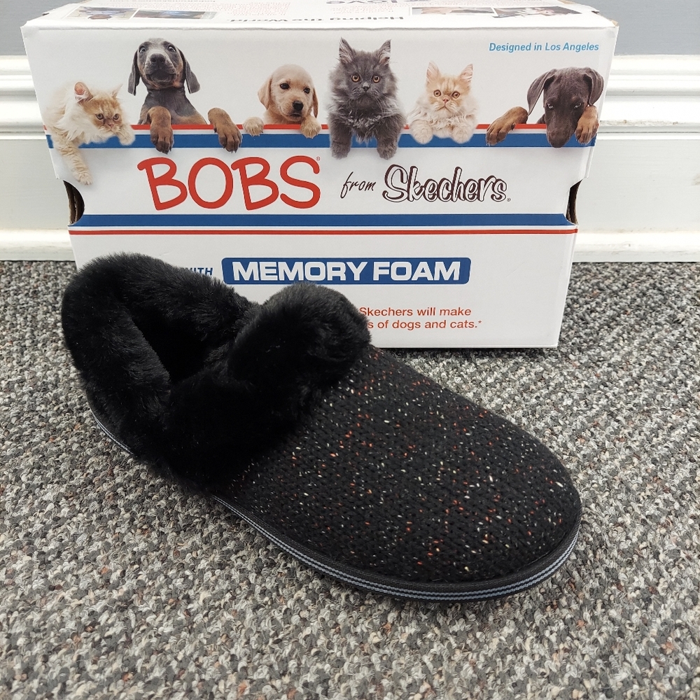 Bobs from SkechersStep in slipper with memory foam.